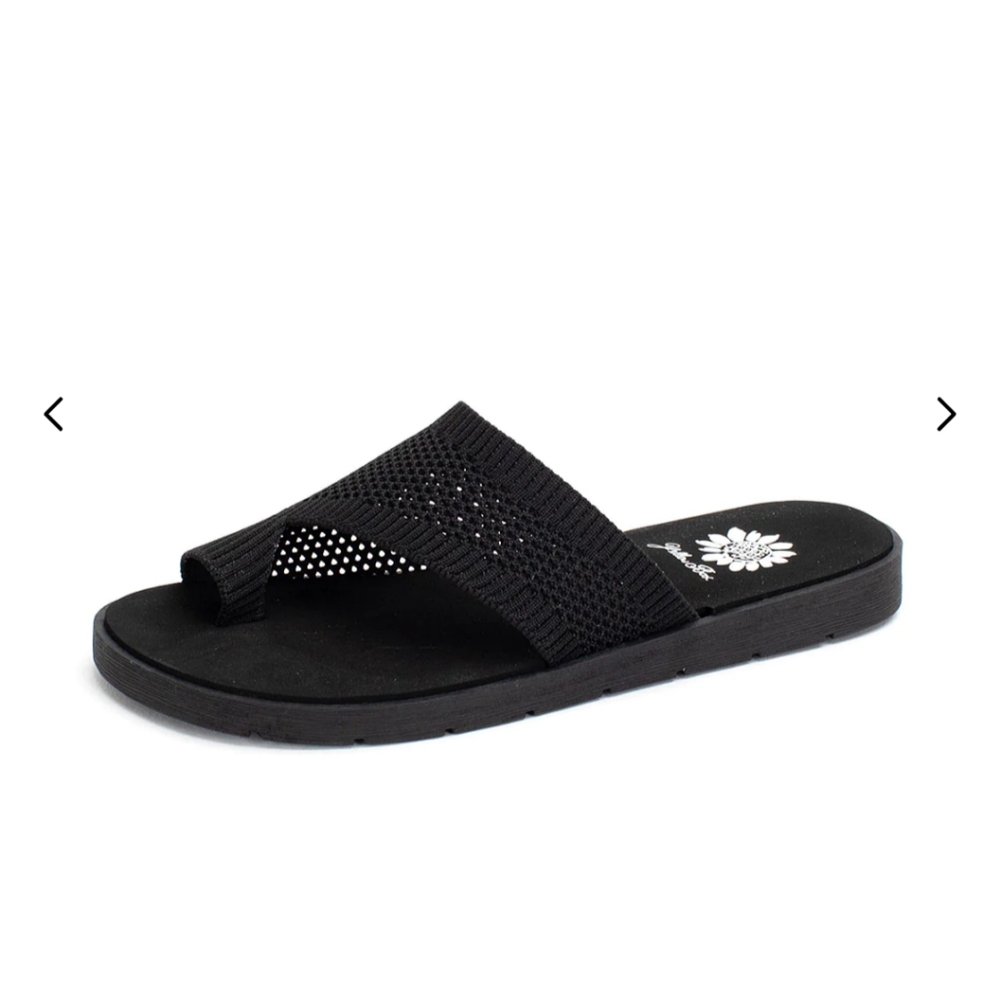 Yellowbox FEEZA black mesh sandal new in box size 11